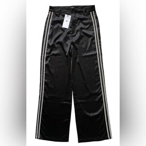 7 For All Mankind Satin Chain Stripe Pants